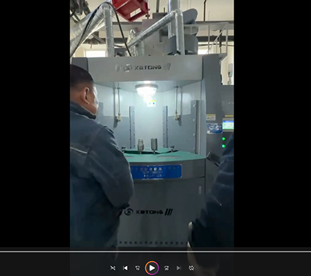 山西客戶案例：合金鉆探頭自動(dòng)噴砂機(jī)工作視頻